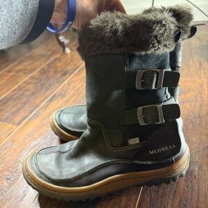 Merrell Women’s Size 7.5 Waterproof Insulated Winter Boots Faux Fur Lined Cozy